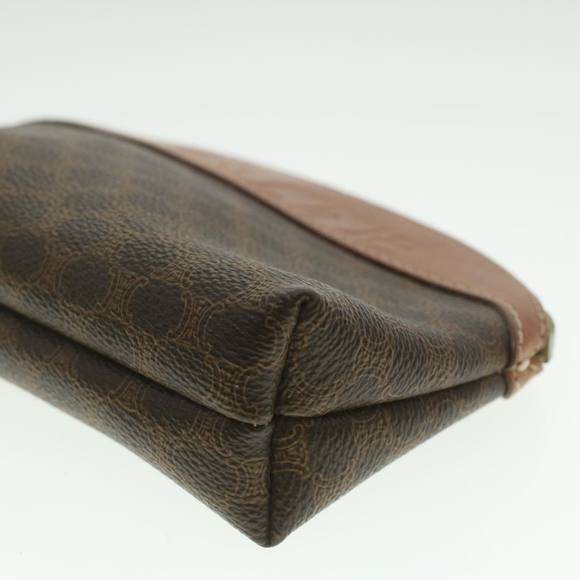 CELINE Macadam Canvas Pouch PVC Leather Brown Auth bs4236K - Picture 7 of 16